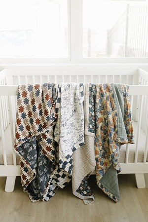 Mebie Baby Western Aztec + Wild West Muslin Quilt *