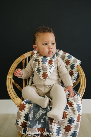 Mebie Baby Western Aztec + Wild West Muslin Quilt *