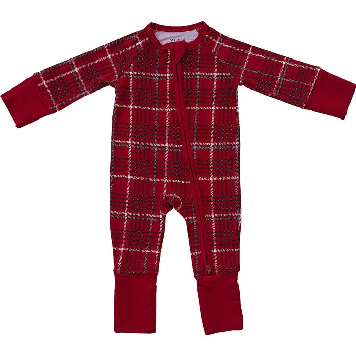 Mebie Baby Red Plaid Bamboo Zipper *