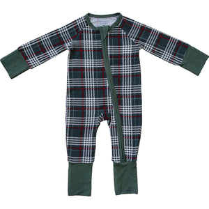 Mebie Baby Green Plaid Bamboo Zipper *