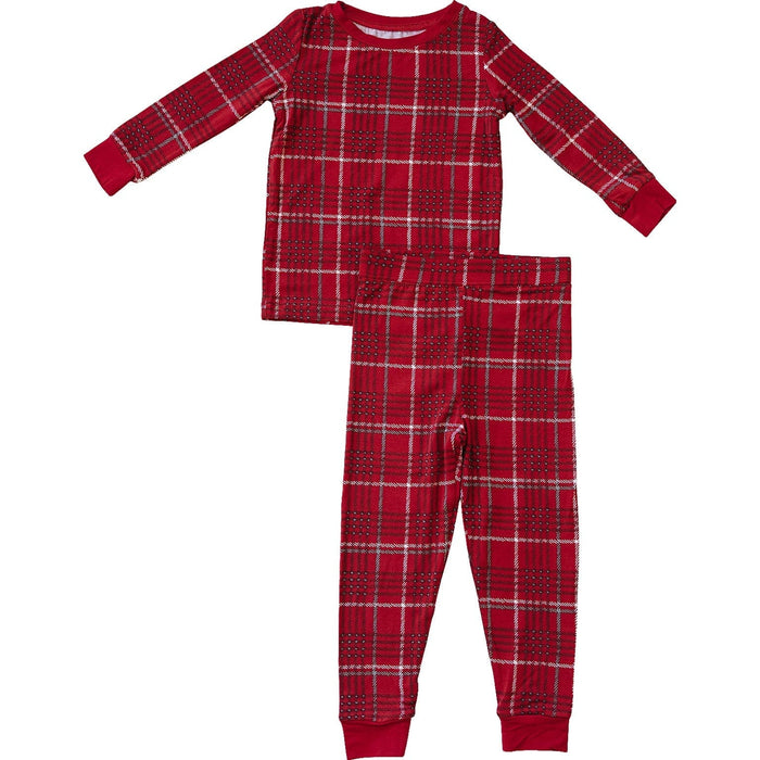 Mebie Baby Red Plaid Bamboo Cozy Set *