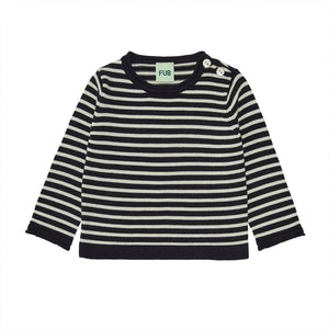 Baby Classic Sweater - Dark Navy/Ecru *