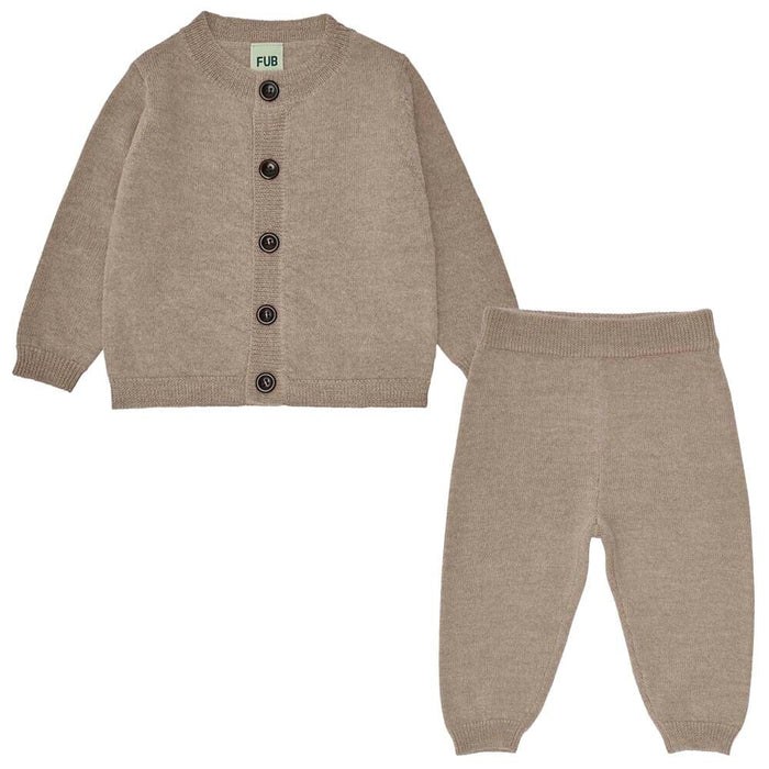 Baby Alpaca Cardigan & Pants - Camel Melange *