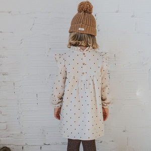 Baby Polka Dots Dress - Sand *