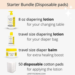 La Petite Creme Organic French Diaper Care - Gift Set (Disposable Pads) *