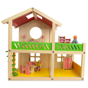 1 Bedroom Wooden Toy House 18.5 Inches *