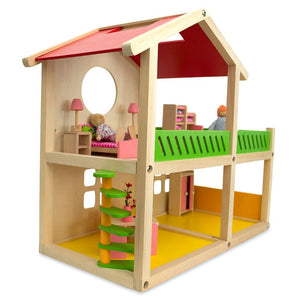 1 Bedroom Wooden Toy House 18.5 Inches *