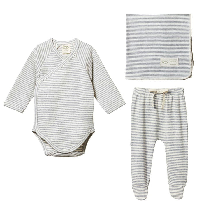 Grey Stripe Baby Set *