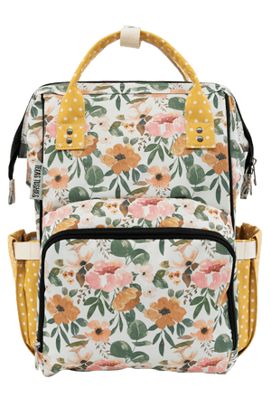 Josie Floral & Mustard Dot - Diaper Bag *