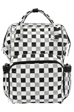 Crosshatch pattern Print fashion Diaper Bag Backpack