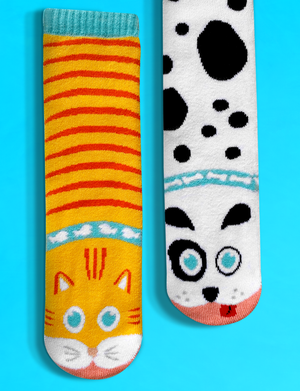 KIDS CAT & DOG NO SLIP SOCKS *