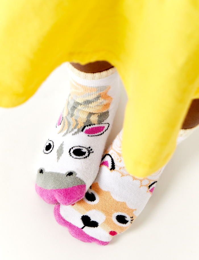 KIDS HORSE & ALPACA NO SLIP SOCKS *