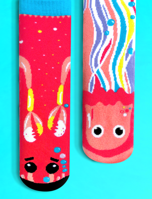 KIDS CRAB & JELLYFISH NO SLIP SOCKS *