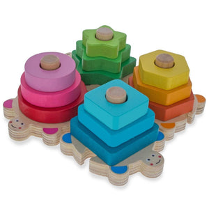 Baby Shape and Color Learning Wooden Blocks Set *