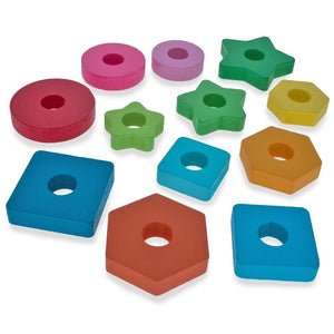 Baby Shape and Color Learning Wooden Blocks Set *