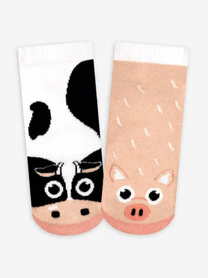 Sloth & Cheetah - Pals Mismatched Crazy Socks, Happy BeeHinds