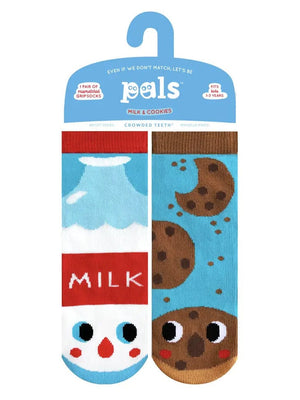 Milk & Cookies - Pals Mismatched Crazy Socks