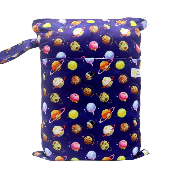 Double Pocket Wet Bag by Happy BeeHinds - Food Planets