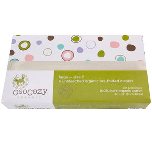 Osocozy Unbleached Organic Cotton Prefold (6pk)