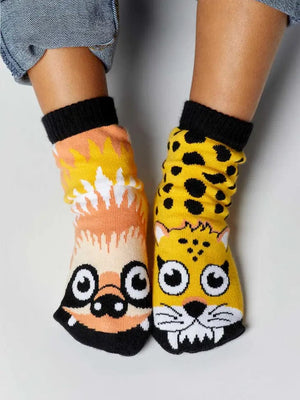 Sloth & Cheetah - Pals Mismatched Crazy Socks