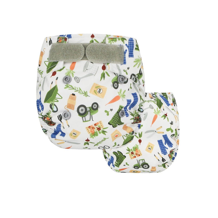 Newborn Pocket Diaper - Gardening