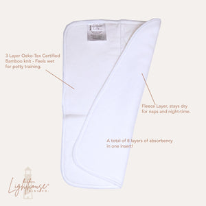 Lighthouse Kids Bamboo Insert for Cloth Diapers