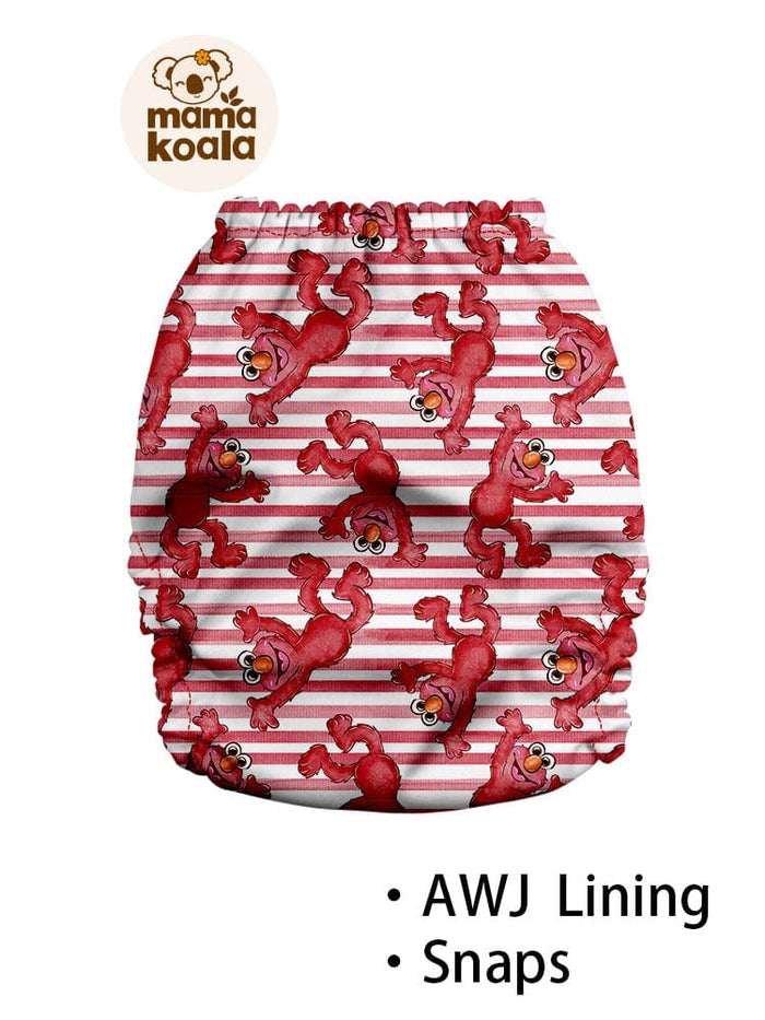 Exclusive Mama Koala 2.0 Pocket Diaper  - Furry Red Monster
