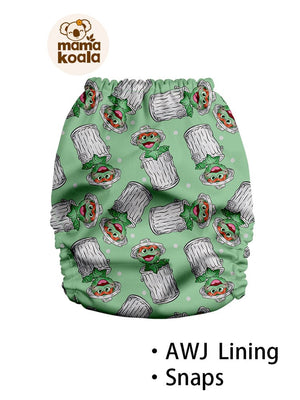 Exclusive Mama Koala 2.0 Pocket Diaper  - Green Grouch