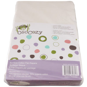OsoCozy Bamboo Organic Cotton Flat Diapers