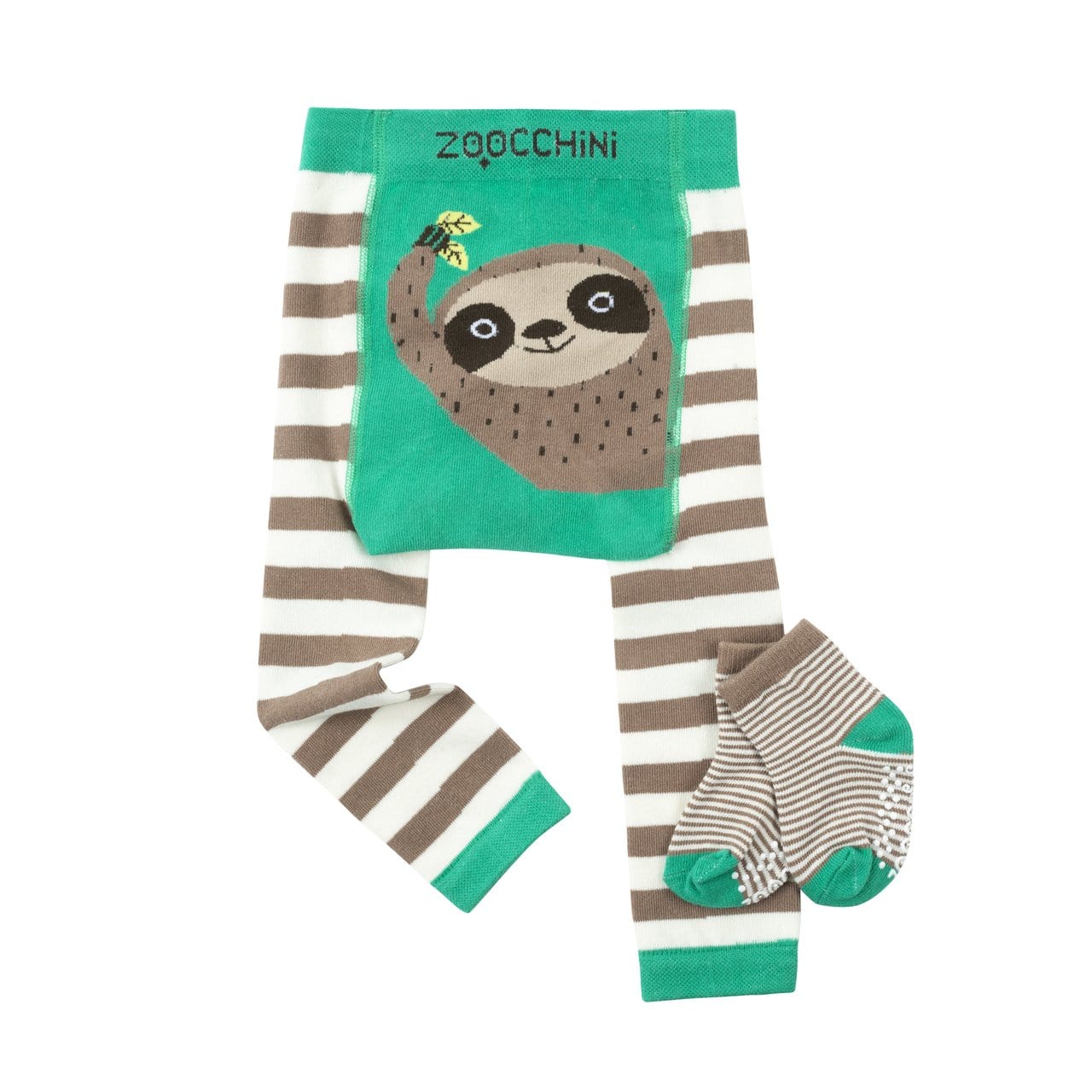 ZOOCCHINI Leggings & Socks Set - Silas The Sloth, Happy BeeHinds