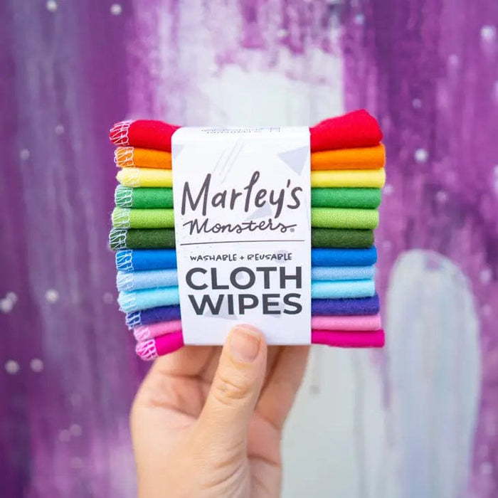 Marley's Monsters Cloth Wipes - Rainbow Solids