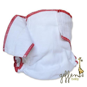 Geffen Cotton Fitted Diapers – Large (Red Edge) - Happy BeeHinds