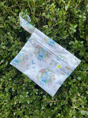 Mini Wet Bag by Happy BeeHinds - Dino's Around the World